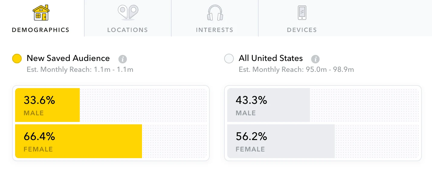 snap audience demographics 