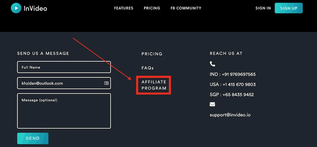 Invideo Affiliate program