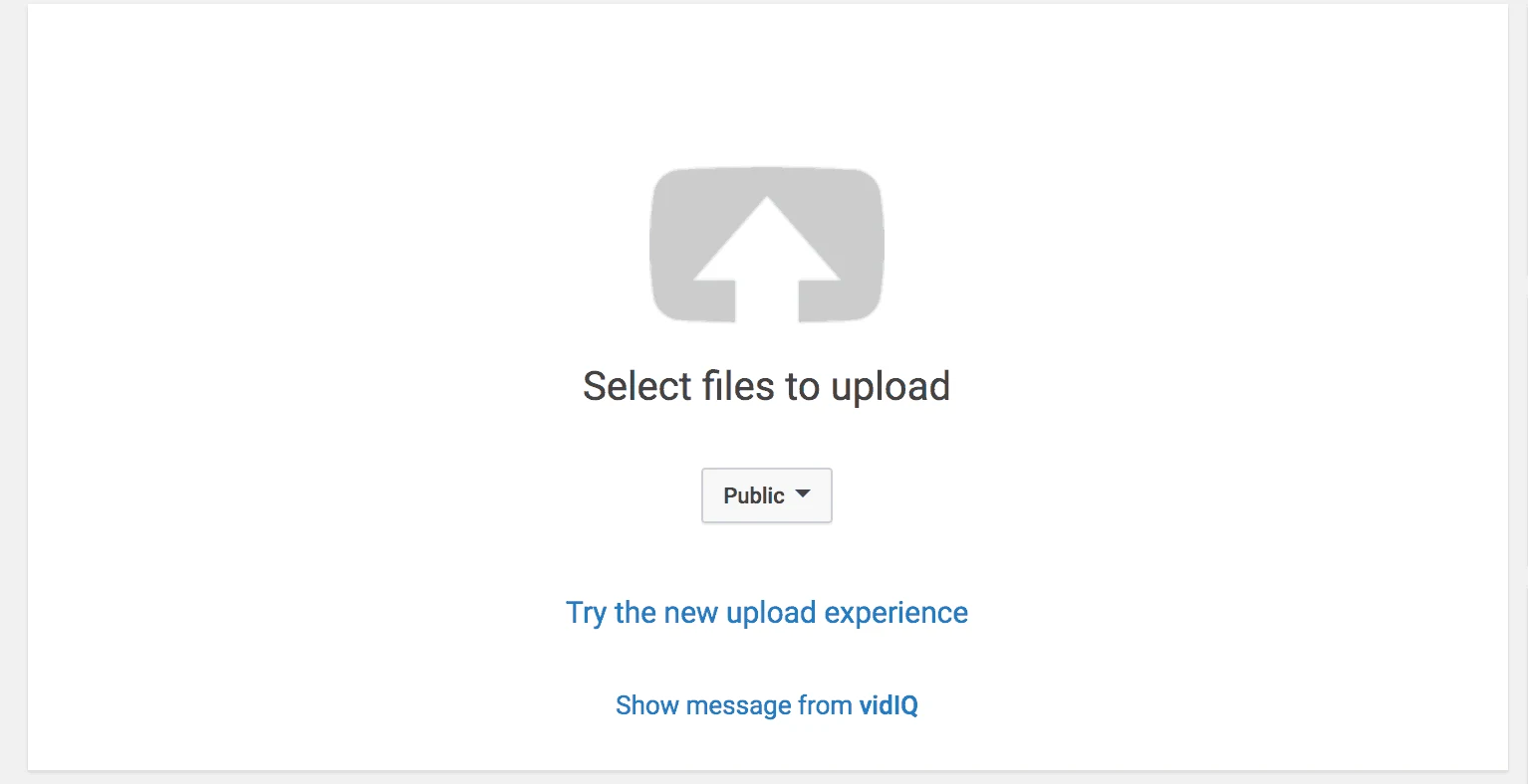 youtube upload video
