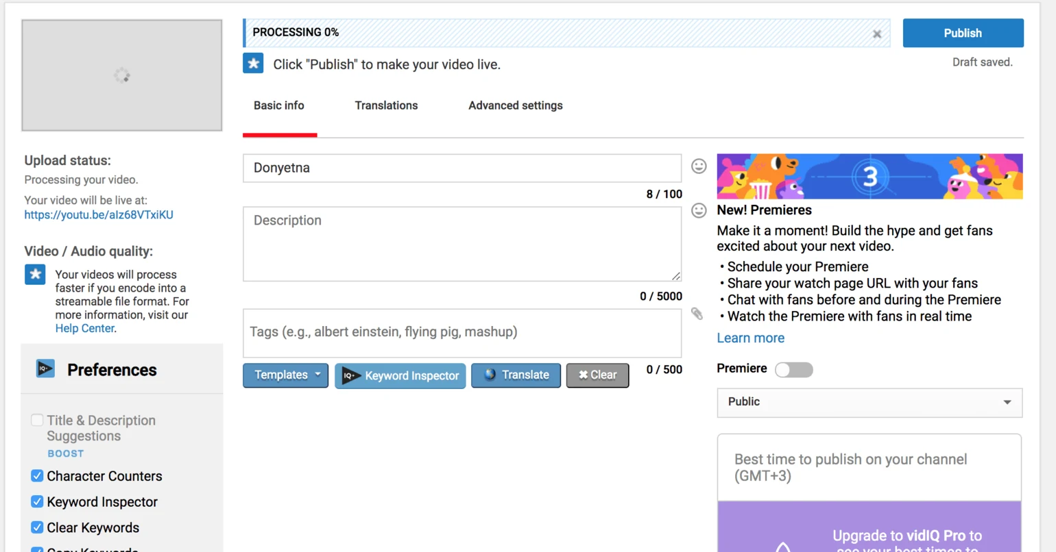 optimize youtube video