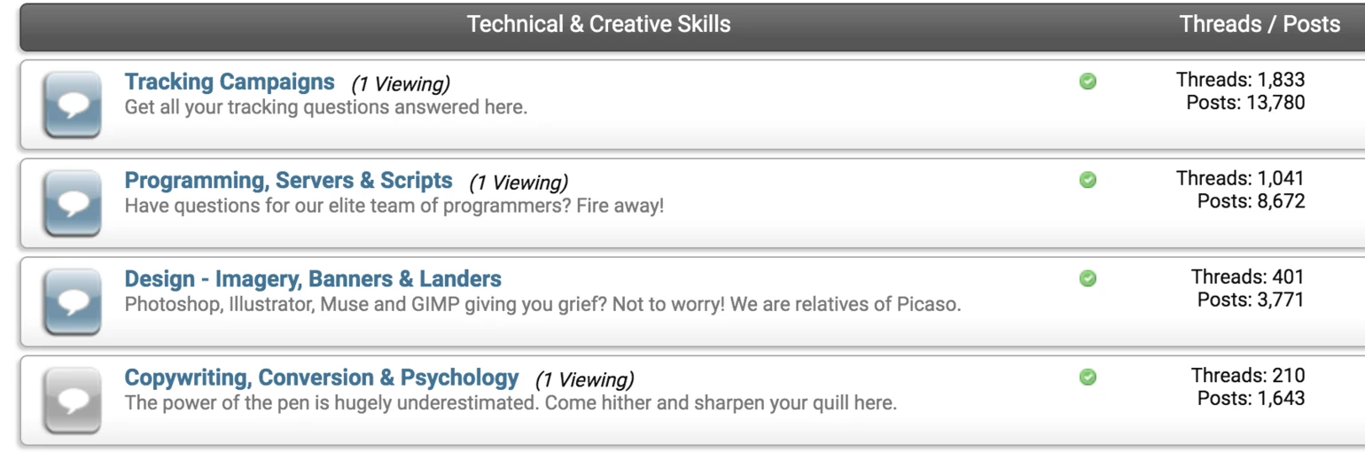 technical and creative sub-forums